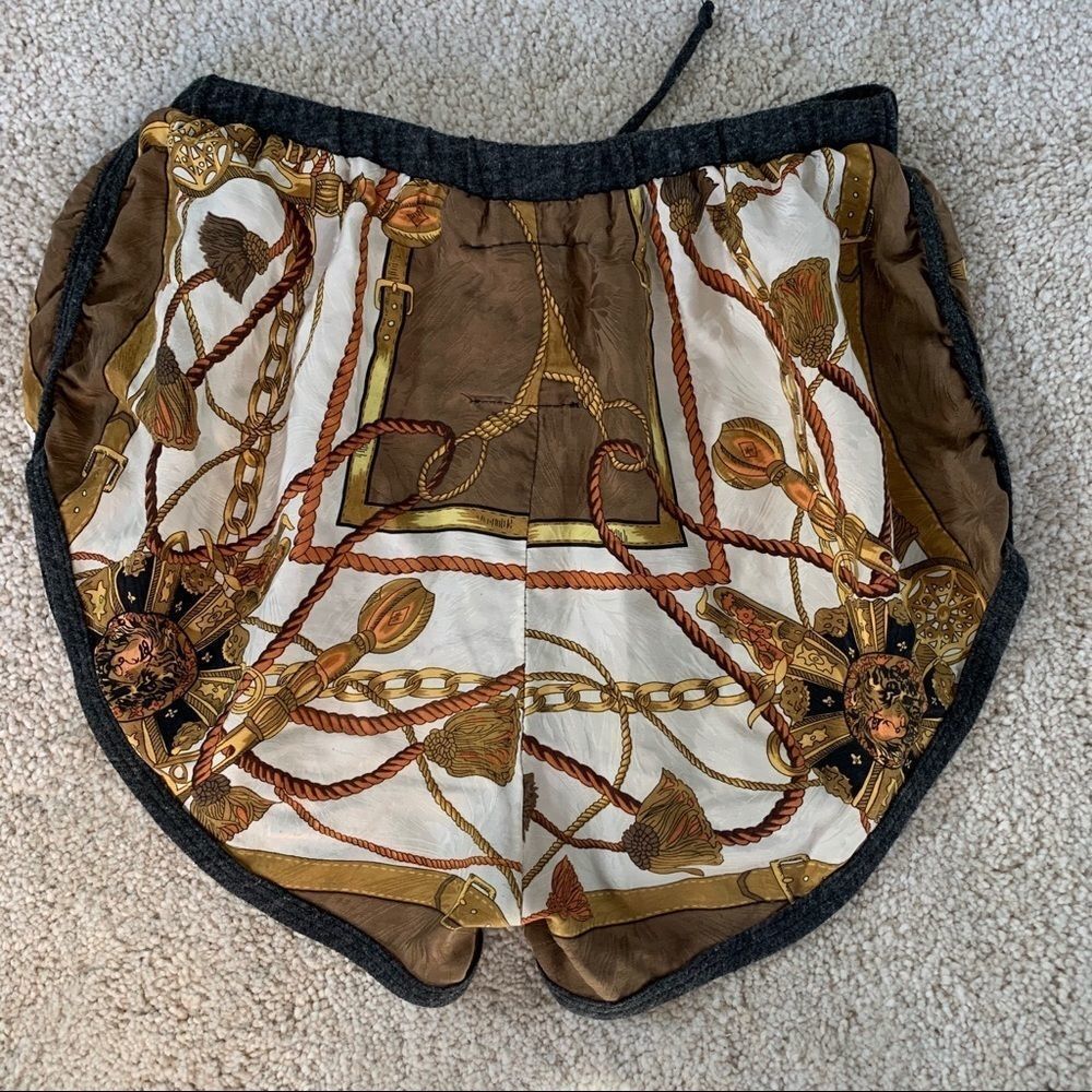 Handmade vintage silk scarf shorts JP size medium - Picture 3 of 5